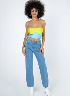Princess Polly Deven Top/ Green Blue Store