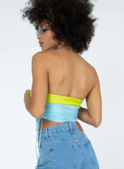 Princess Polly Deven Top/ Green Blue Store