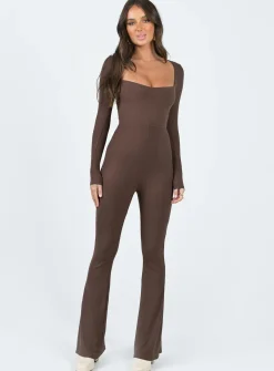 Princess Polly Devera Jumpsuit  Brown Best