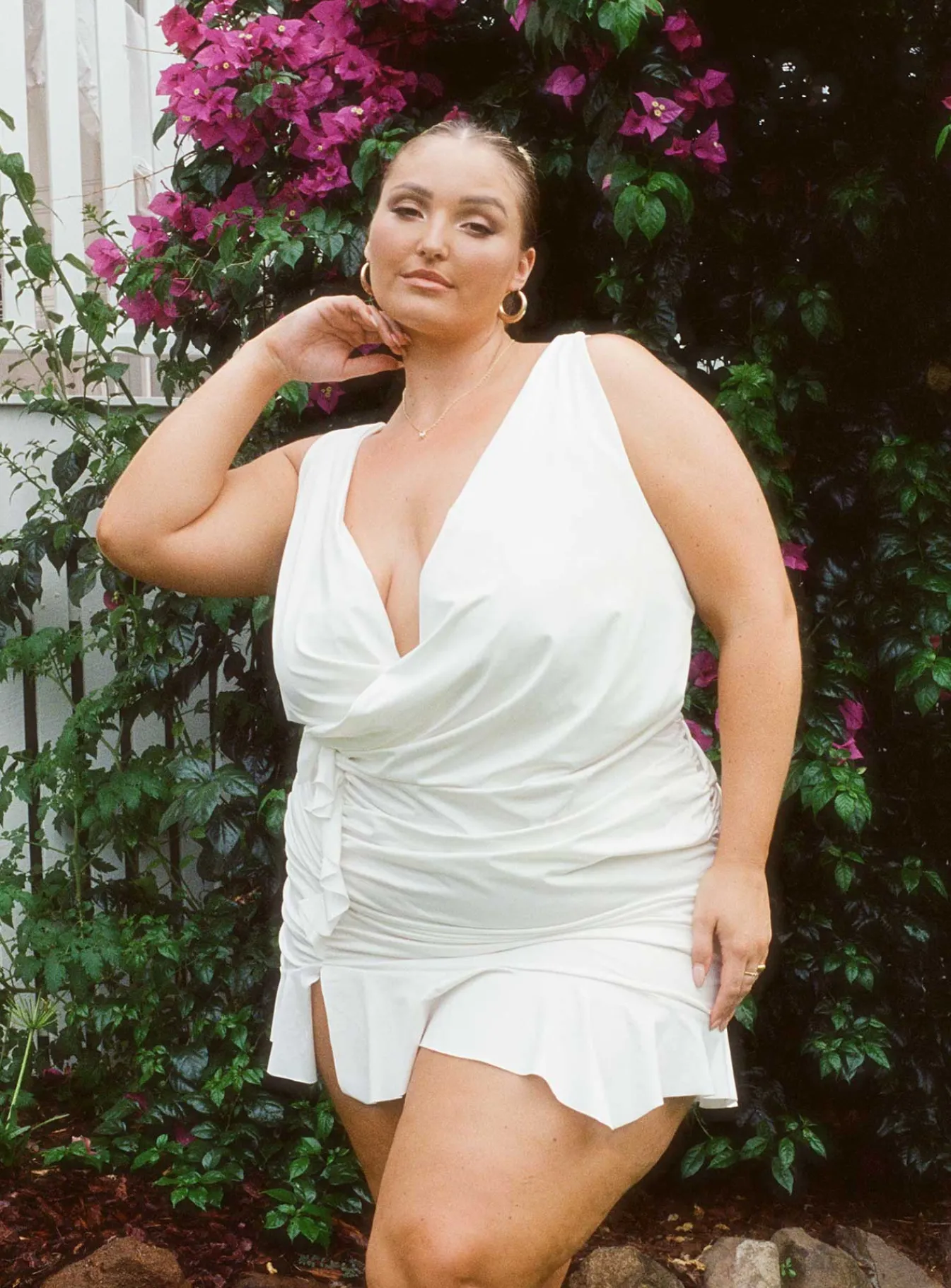 Princess Polly Devotion Mini Dresscurve White Fashion