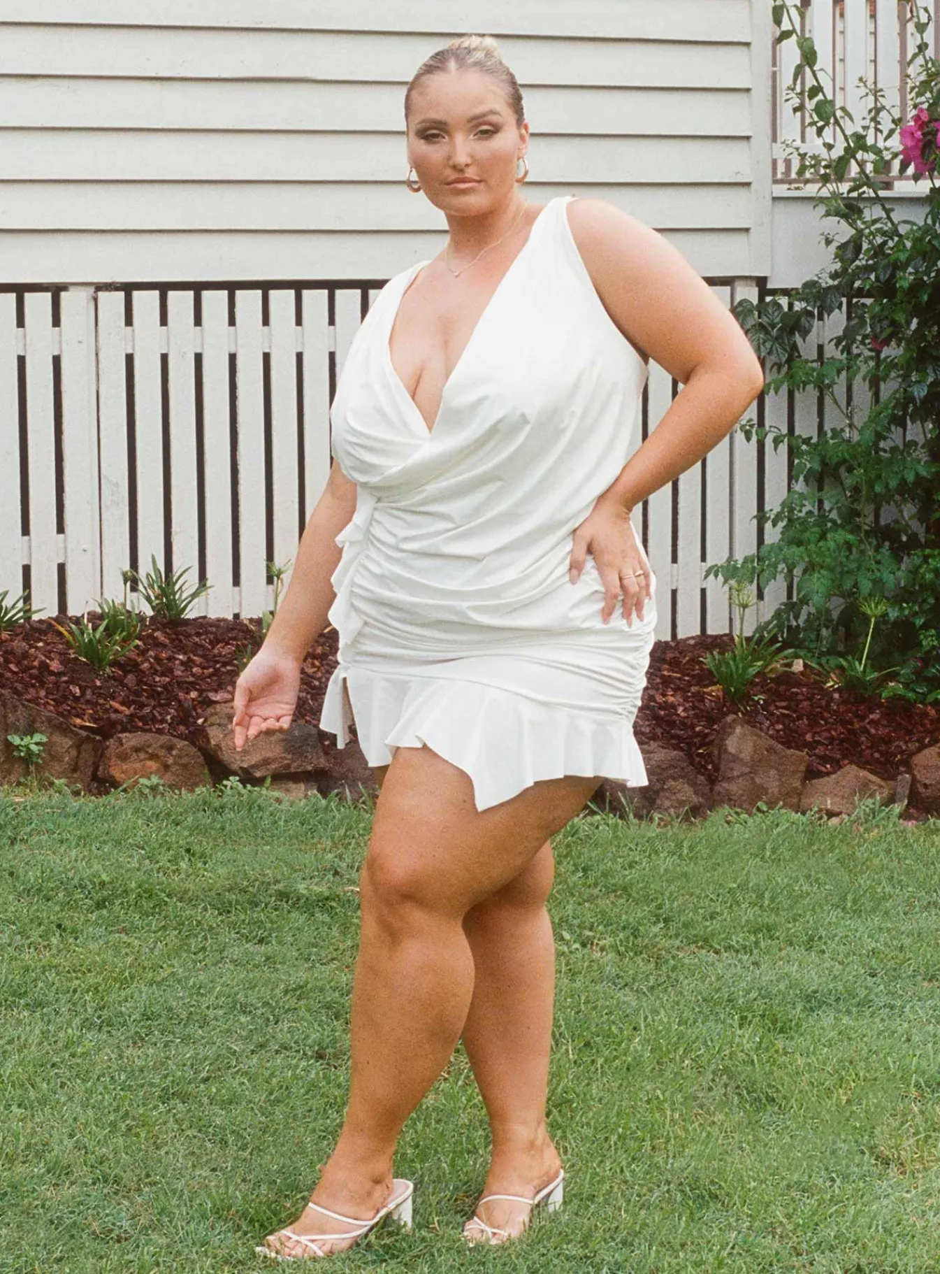 Princess Polly Devotion Mini Dresscurve White Fashion