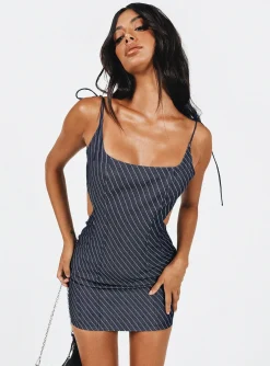 Princess Polly Diez Mini Dress  Denim Stripe Best Sale