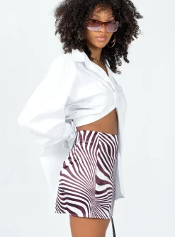 Princess Polly Dillion Mini Skirt Zebra Outlet