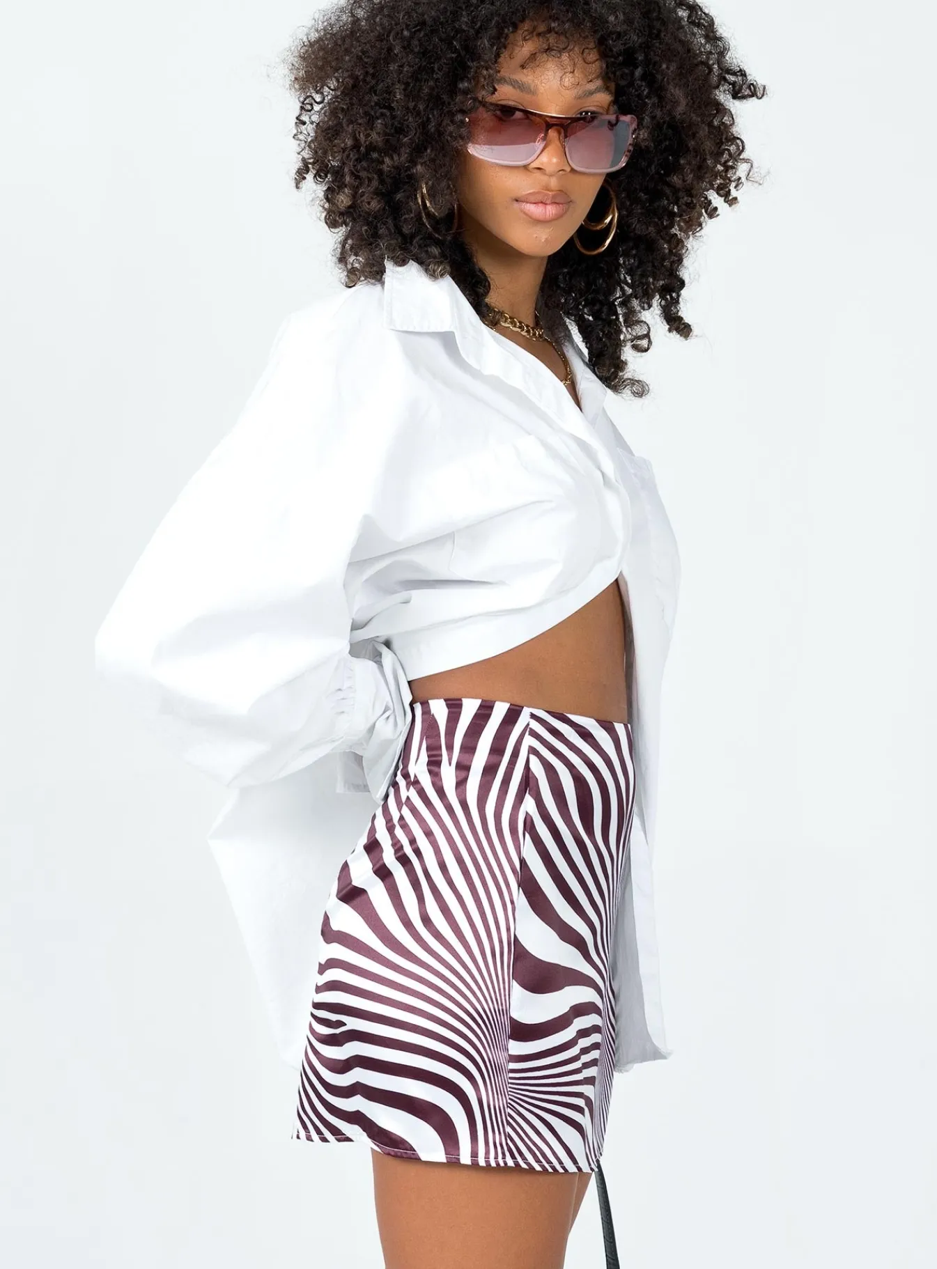 Princess Polly Dillion Mini Skirt Zebra Outlet