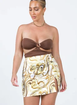 Princess Polly Dillion Mini Skirtswirl   Yellow Store