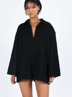 Princess Polly Dimitry Romper  Black Online