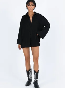 Princess Polly Dimitry Romper  Black Online