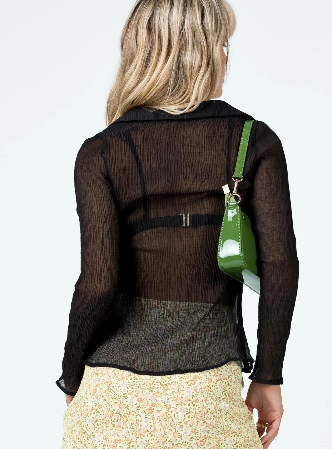 Princess Polly Dionte Long Sleeve Top Black Shop