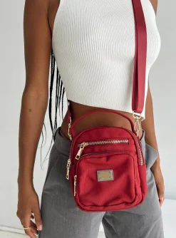 Princess Polly Dixon Crossbody Bag  Red Flash Sale