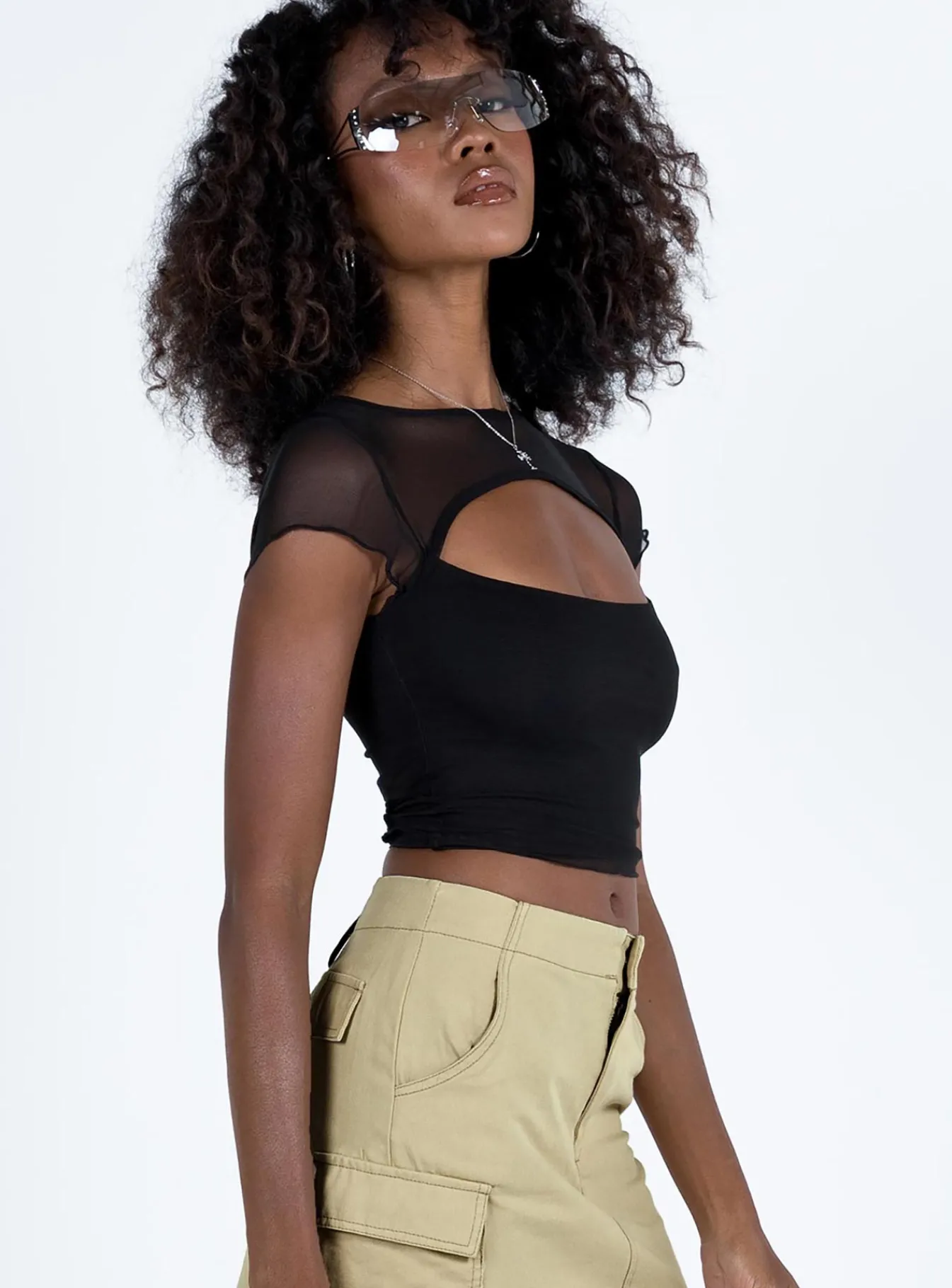 Princess Polly Dobelle Top Black Online
