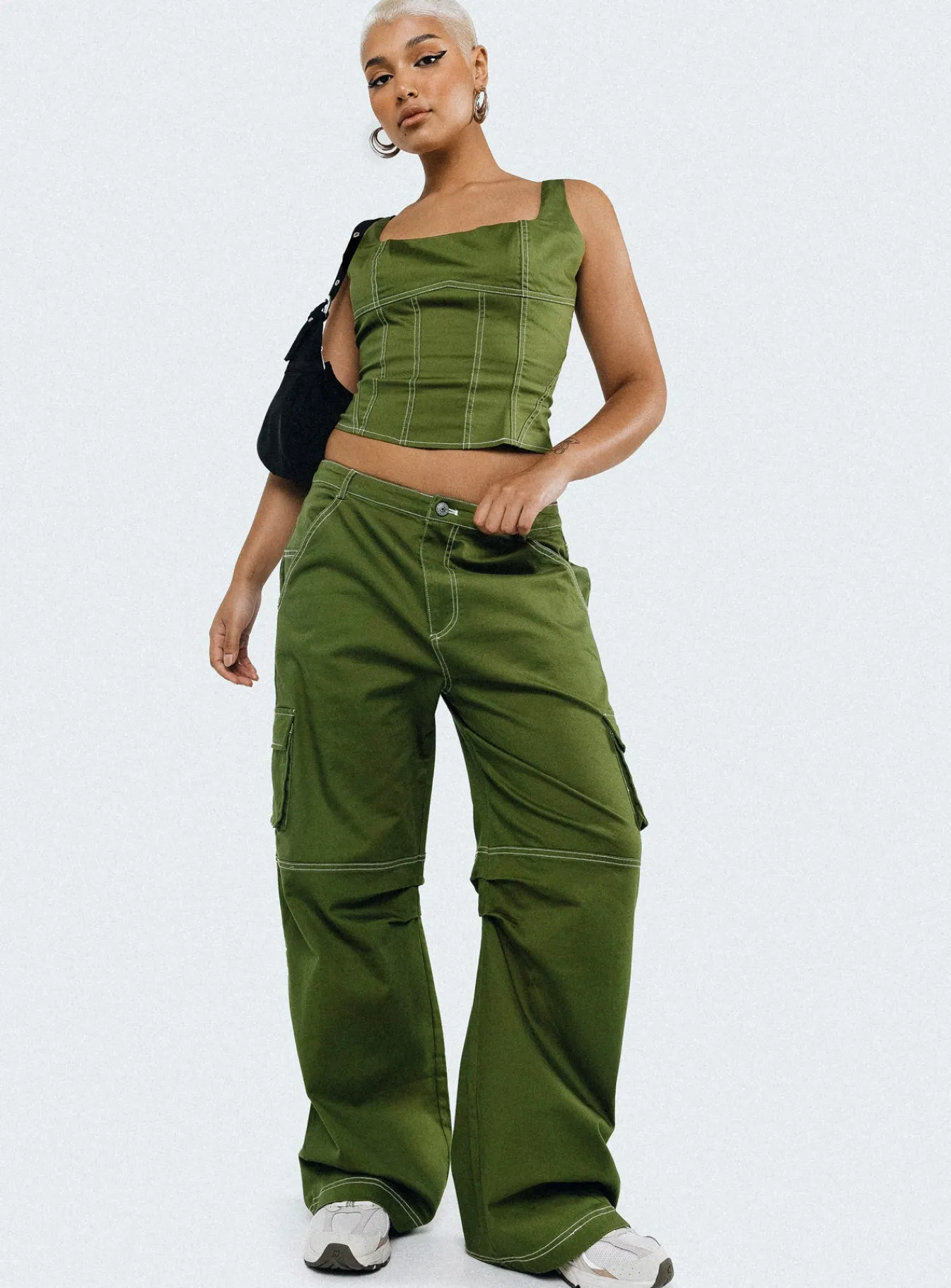 Princess Polly Dobson Pants Green Cheap