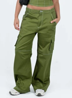 Princess Polly Dobson Pants Green Cheap