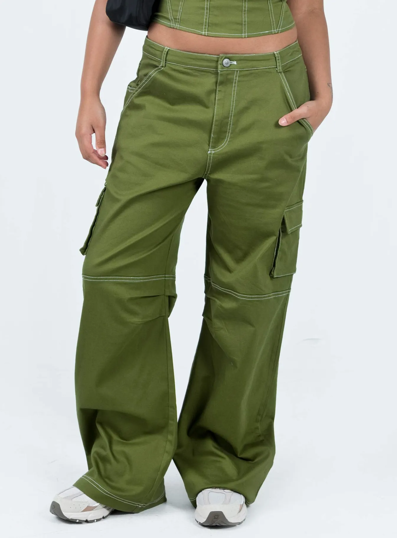 Princess Polly Dobson Pants Green Cheap