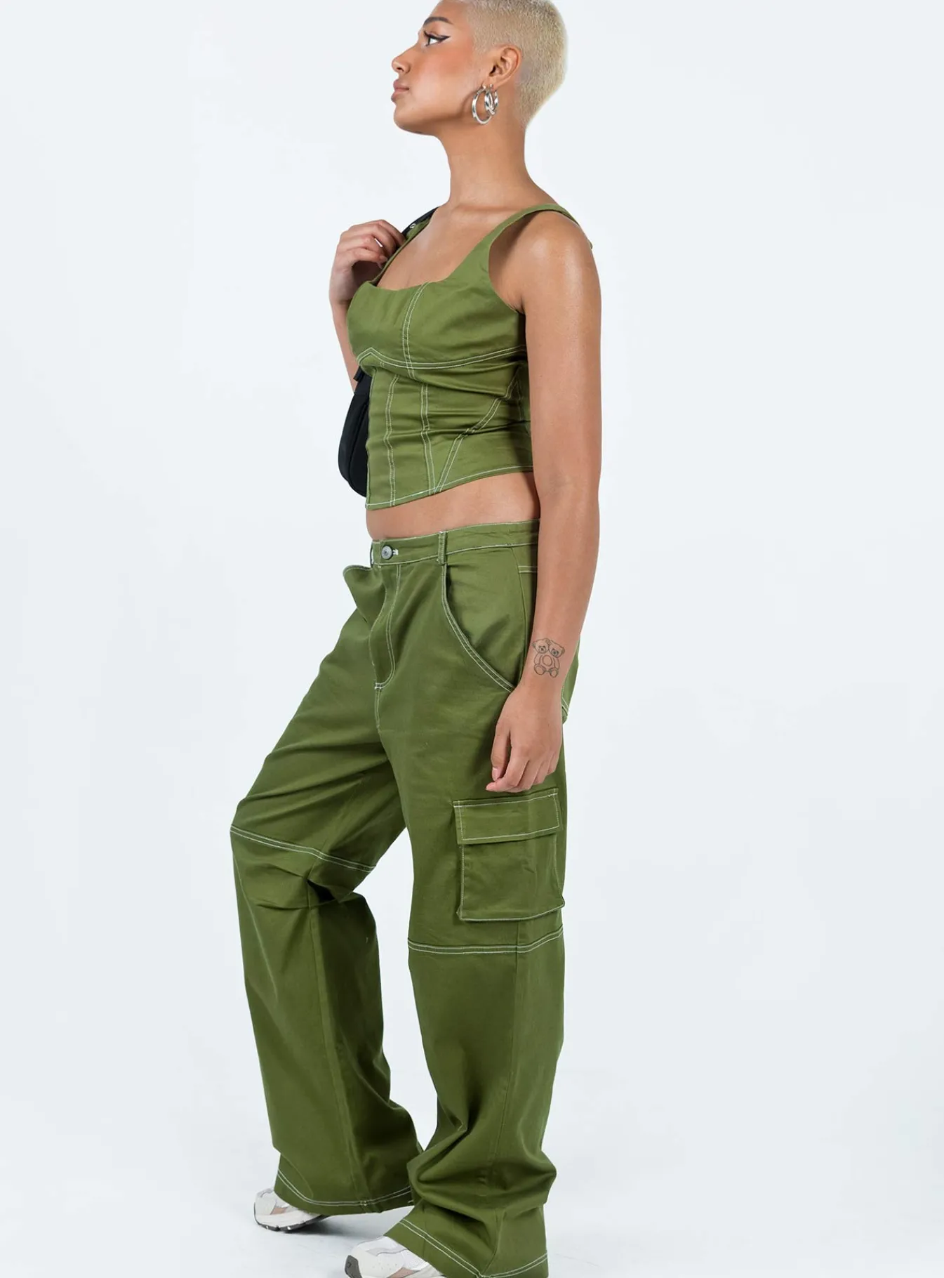 Princess Polly Dobson Pants Green Cheap