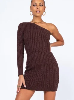 Princess Polly Dominika Mini Dress  Brown Store