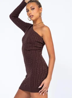 Princess Polly Dominika Mini Dress  Brown Store
