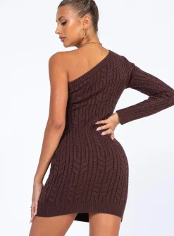 Princess Polly Dominika Mini Dress  Brown Store