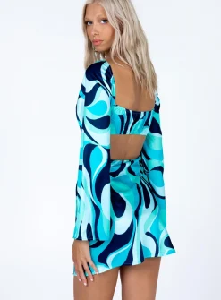 Princess Polly Dominique Mini Dressmulti Blue Store