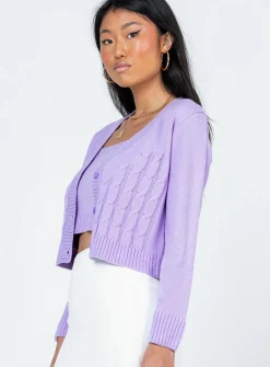 Princess Polly Donita Cardigan Set Purple Cheap