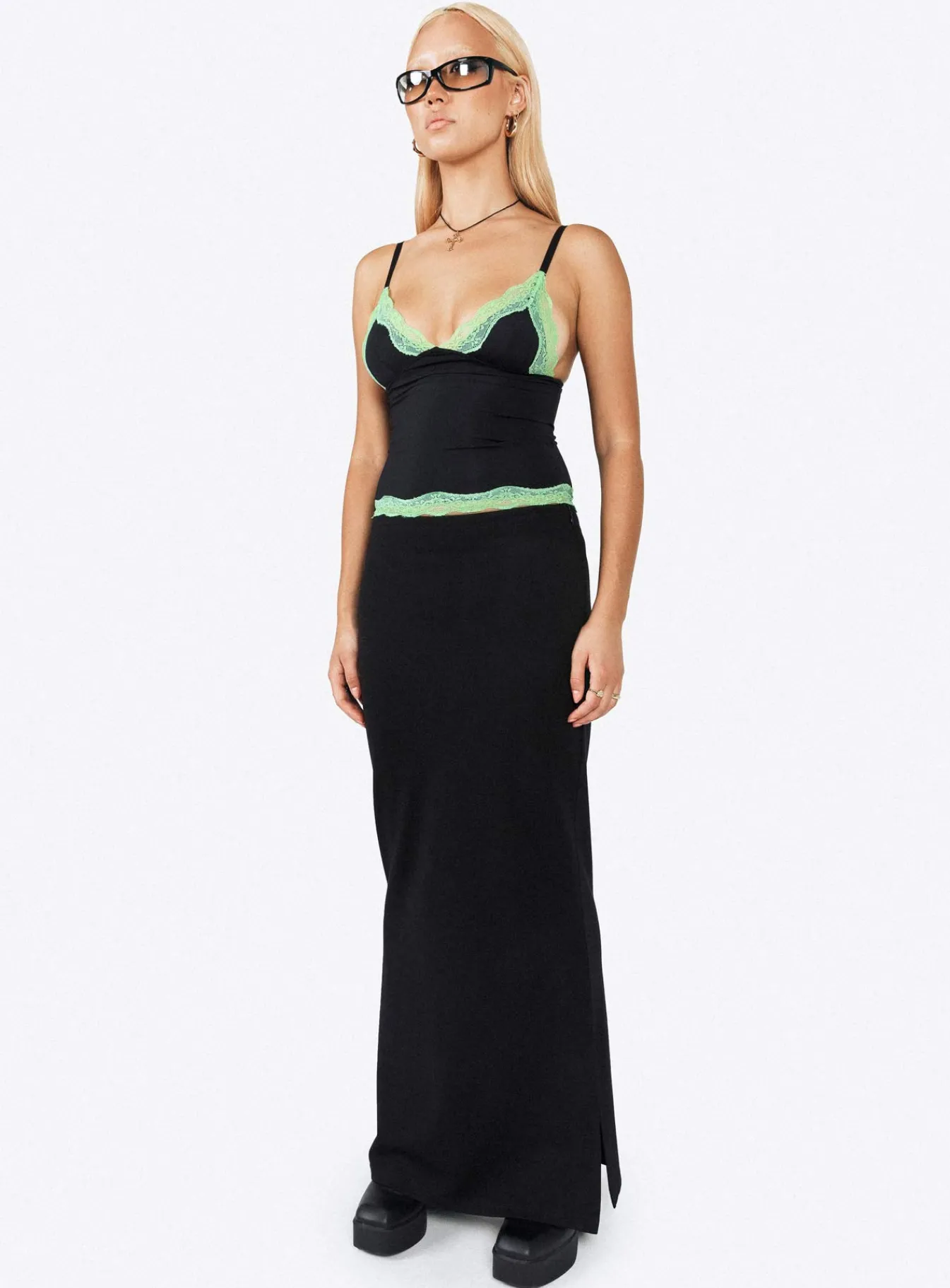 Princess Polly Dos Fitted Cami Top Black Sale