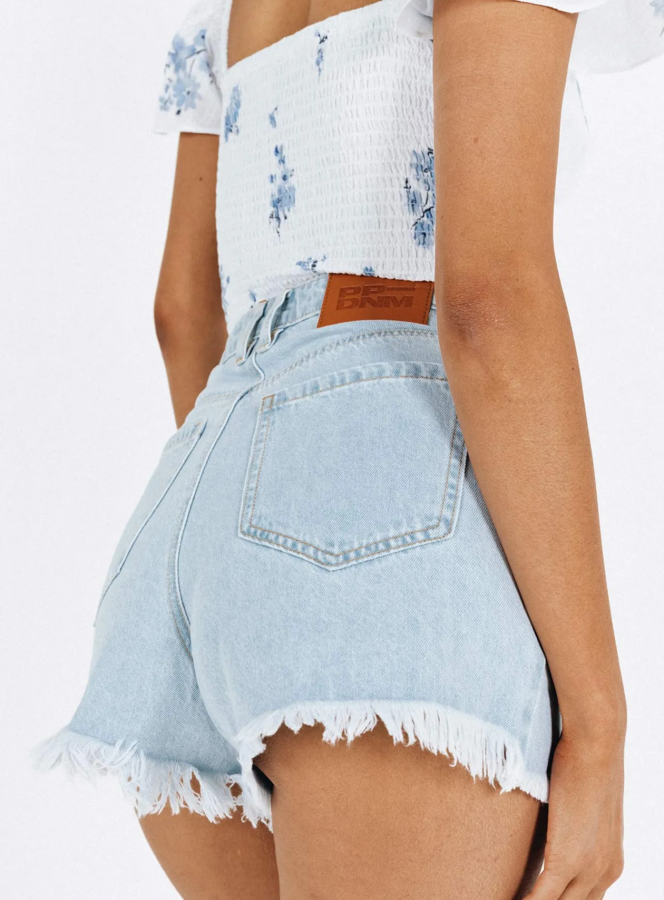 Princess Polly Doughty Shorts Light Wash Denim Store