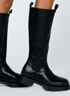 Princess Polly Douglas Boots Black Cheap