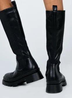 Princess Polly Douglas Boots Black Cheap