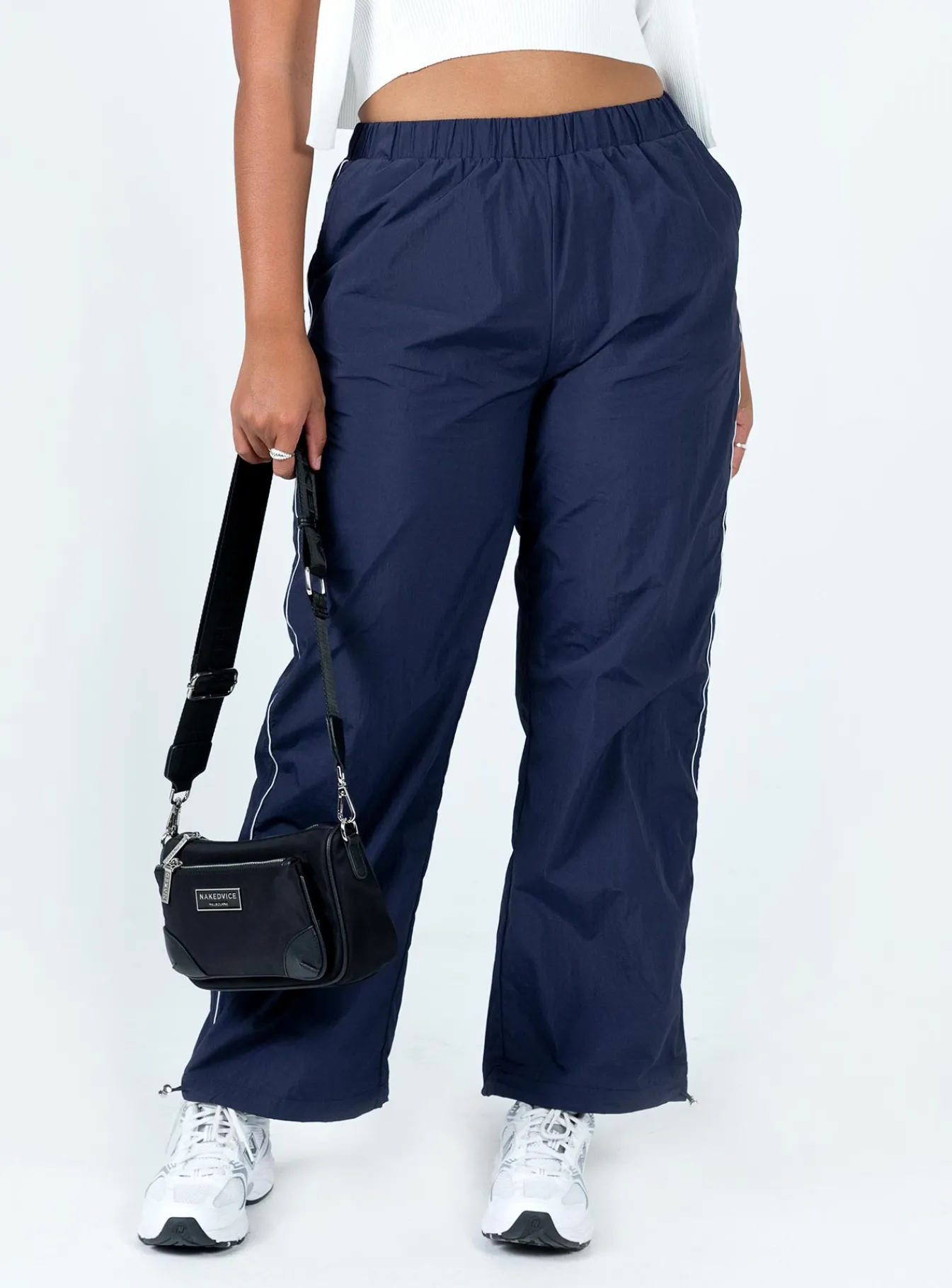 Princess Polly Downtown Parachute Pants Navy Fashion