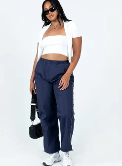Princess Polly Downtown Parachute Pants Navy Fashion