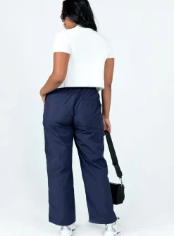 Princess Polly Downtown Parachute Pants Navy Fashion