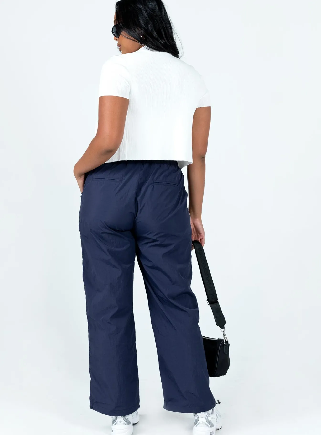 Princess Polly Downtown Parachute Pants Navy Fashion