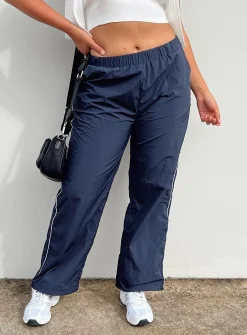 Princess Polly Downtown Parachute Pants Navy Fashion