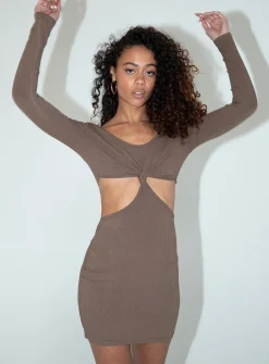 Princess Polly Drake Mini Dress Brown Shop