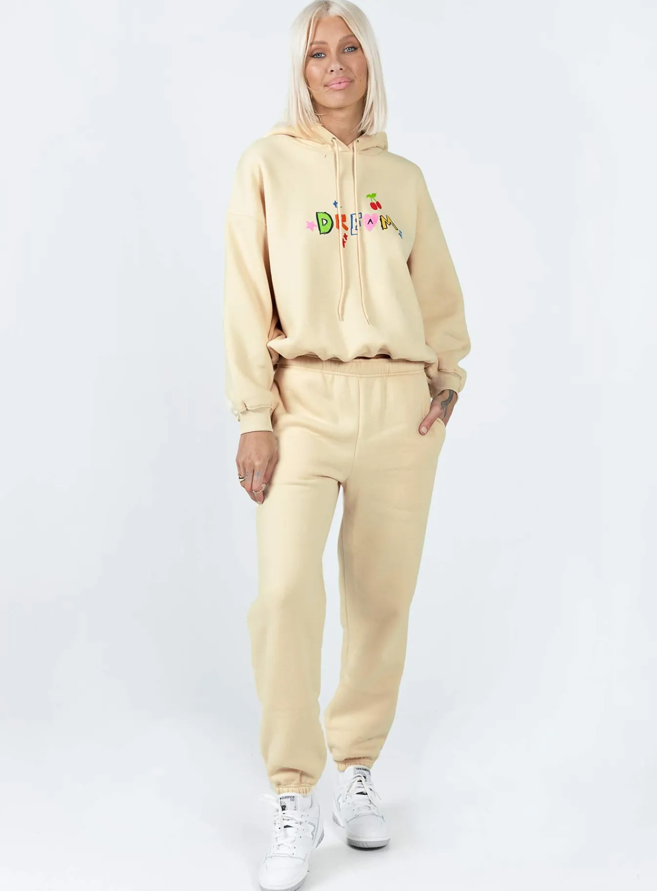 Princess Polly Dream A Little Dream Hoodie Beige Flash Sale