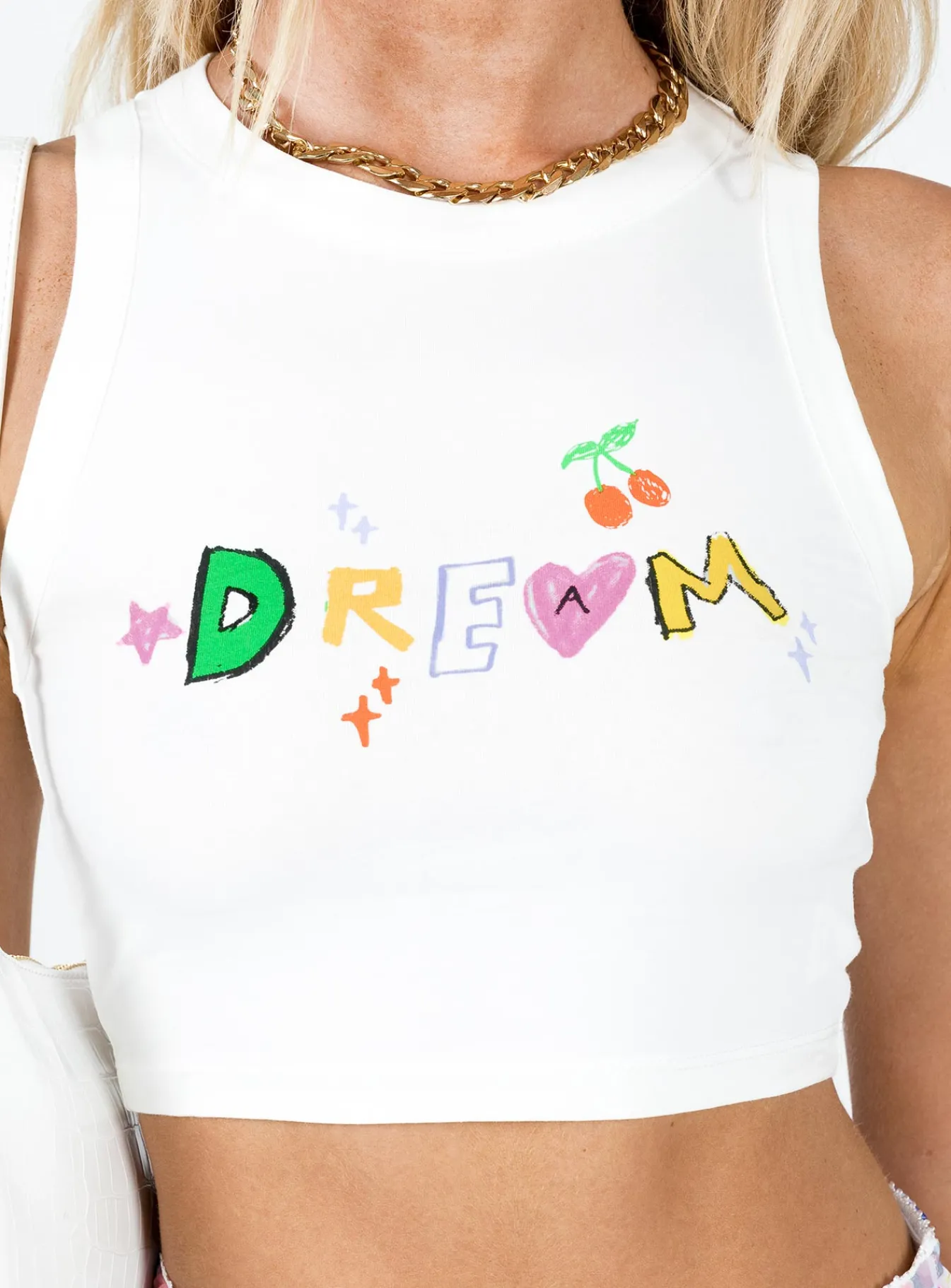 Princess Polly Dream On Tank Top White Discount