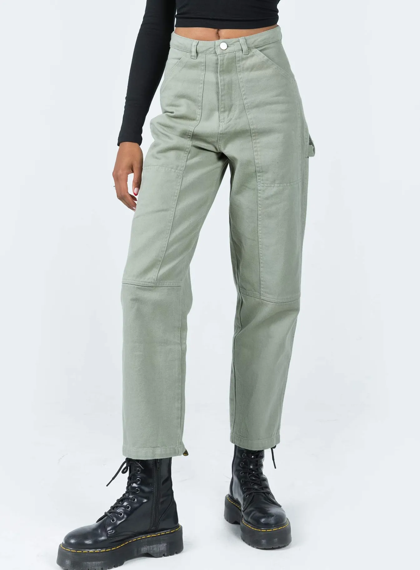 Princess Polly Dropouts Cargo Pants Green Fashion