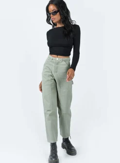 Princess Polly Dropouts Cargo Pants  Green Fashion