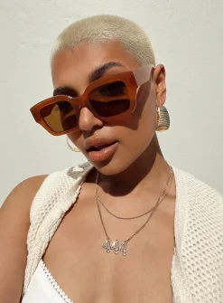 Princess Polly Dutton Sunglasses Brown Online