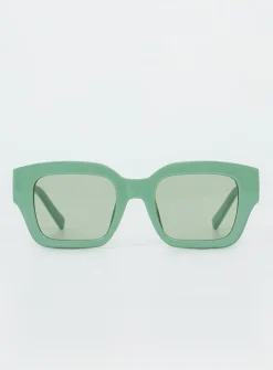 Princess Polly Dutton Sunglasses  Green Flash Sale