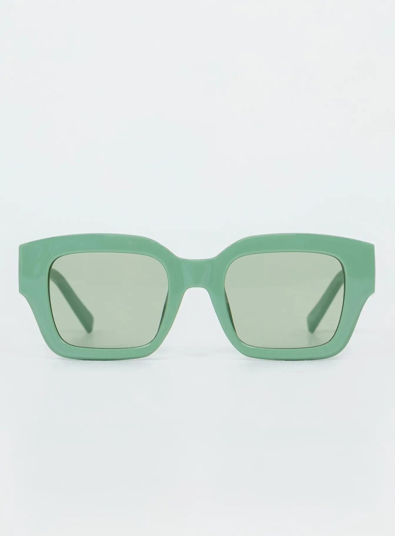 Princess Polly Dutton Sunglasses Green Flash Sale