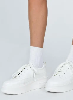 Princess Polly Dylan Sneaker  White Sale