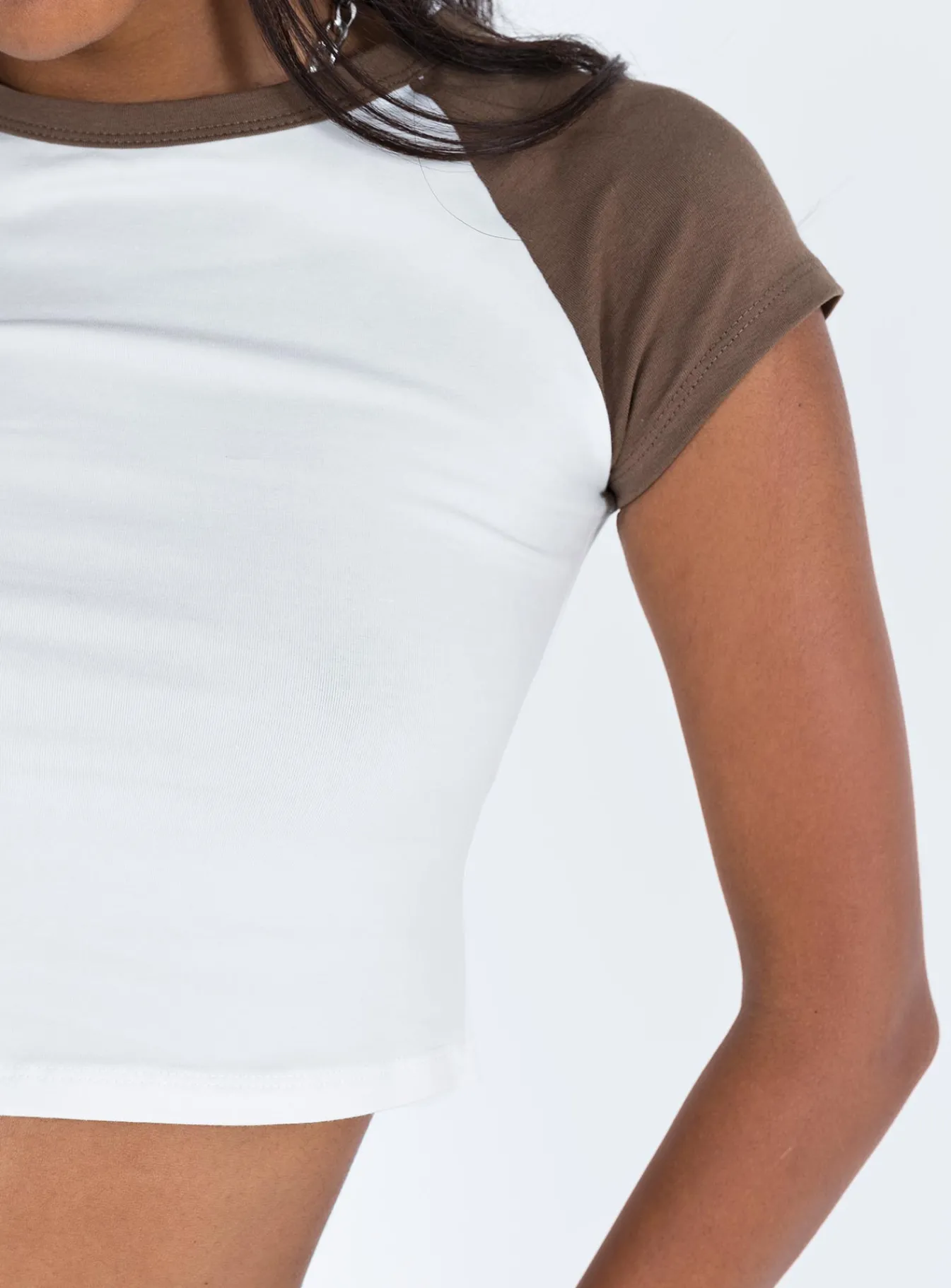 Princess Polly Eakin Top White / Brown Shop