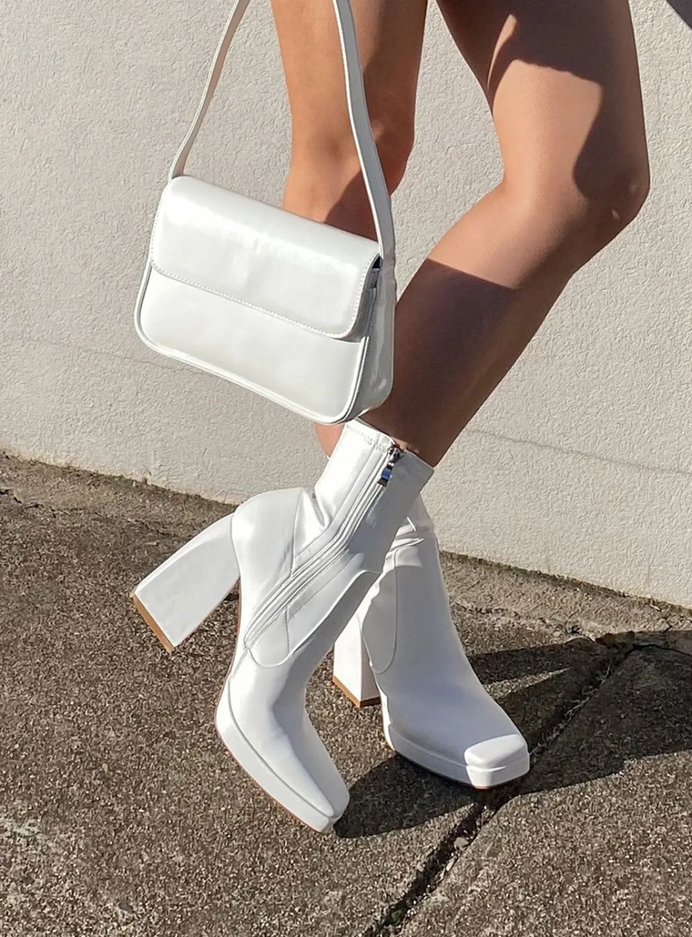 Princess Polly Eastern Boots White Flash Sale