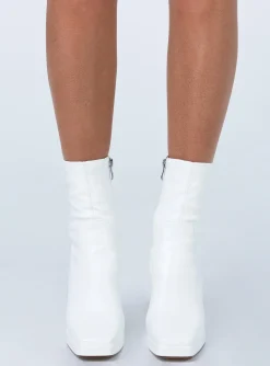 Princess Polly Eastern Boots White Flash Sale