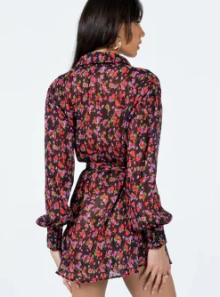 Princess Polly Edena Mini Dressfloral Black Best