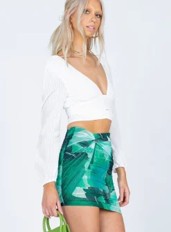Princess Polly Edina Mini Skirt Green Online