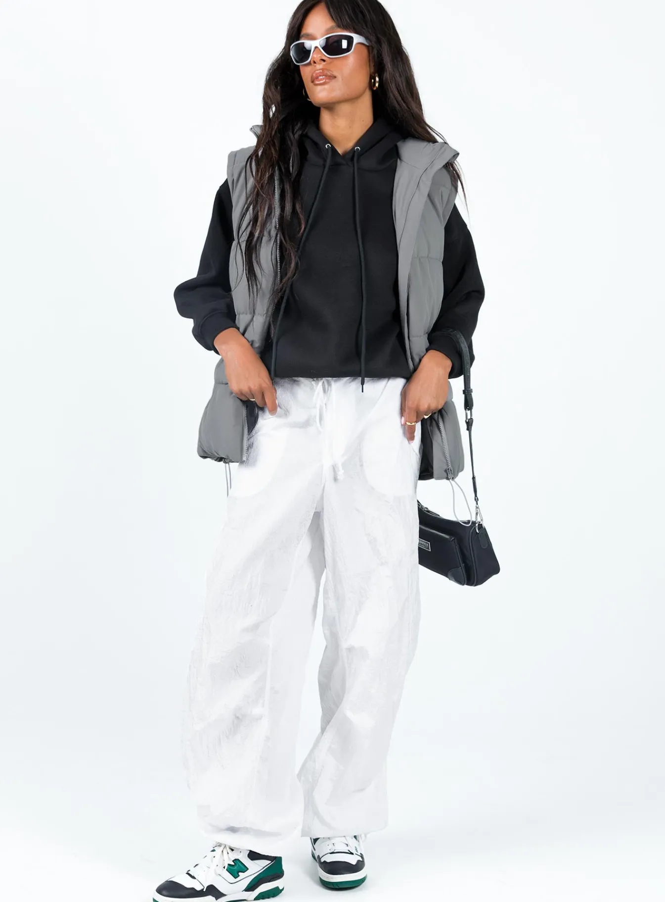 Princess Polly Edison Puffer Vest Grey Store