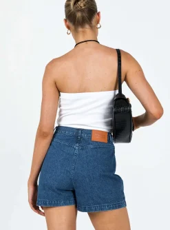 Princess Polly Edwina Skort Dark Wash Denim Blue Denim Fashion