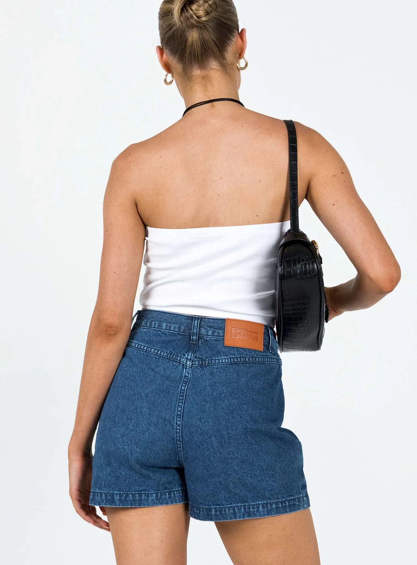 Princess Polly Edwina Skort Dark Wash Denim Blue Denim Fashion