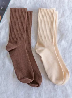 Princess Polly Effortlessly Chic Sock Pack Beige / Brown Discount